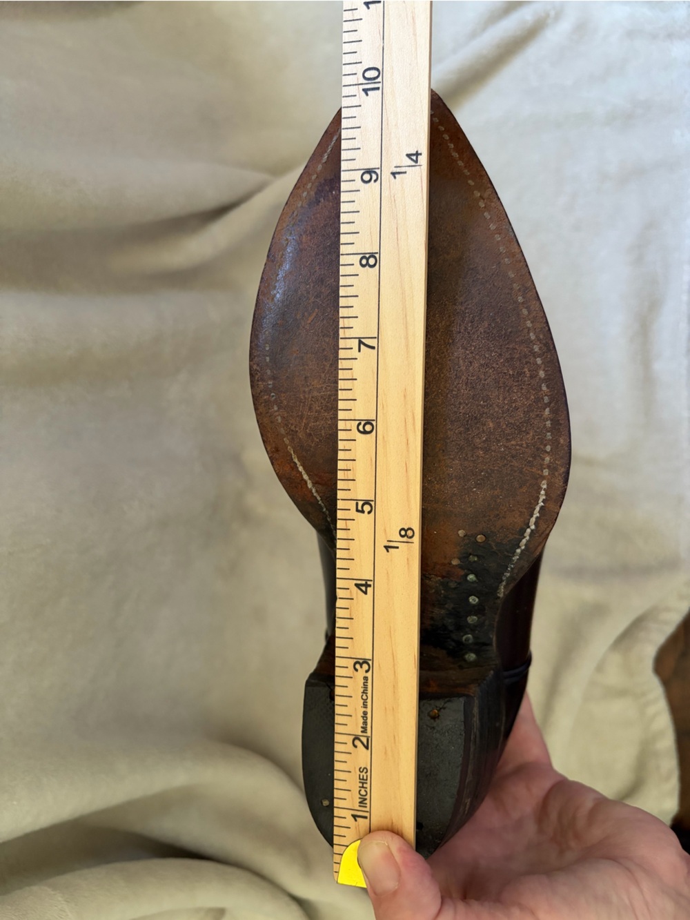 Vintage Texas USA Made Leather Western Cowboy Peacock Design Boots - Picture 9 of 16
